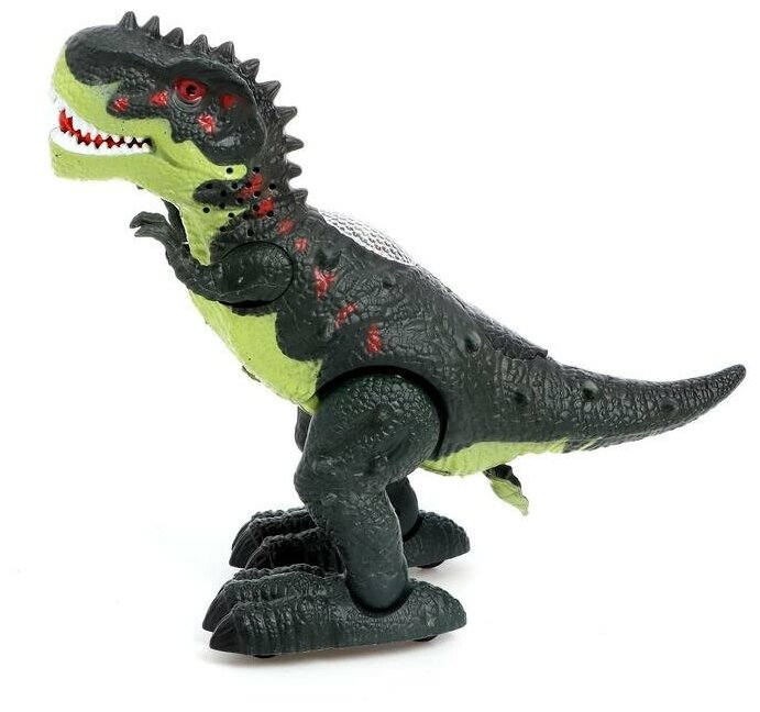 Динозавр интерактивный "Рекс", откладывает яйца, проектор, свет, звук, зеленый (6918435)