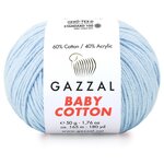 Пряжа GAZZAL Baby Cotton, 60 % хлопок, 40 % акрил, 50 г, 165 м, 1 шт. - изображение