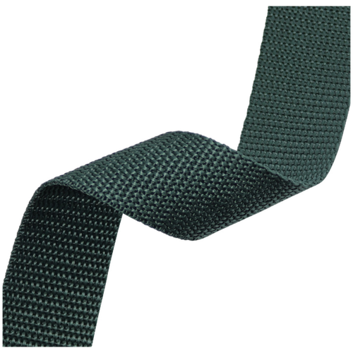 Стропа текстильная ременная лента, ширина 38 мм, зеленая, длина 3м (плотность 15,9 гр/м2)