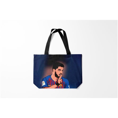 фото Сумка-шоппер / 46х35 см / известные футболисты / луис альберто суарес burnettie