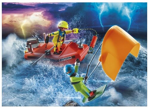 Конструктор Playmobil Спасательная служба 70144 Спасение кайтсерферов на катере