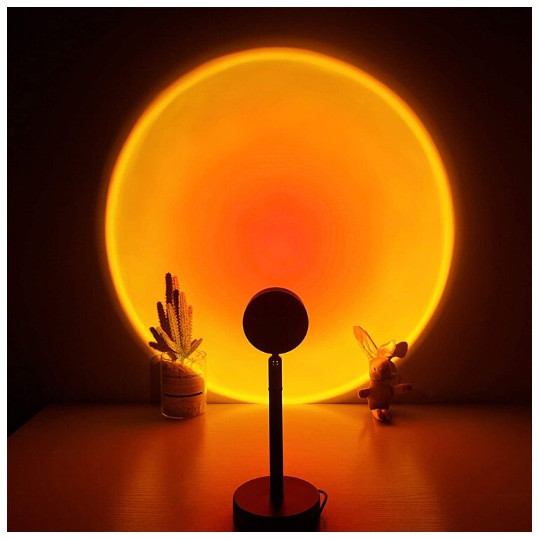 Закатная лампа / светильник / ночник / проектор Sunset Lamp проекция "Красный закат"