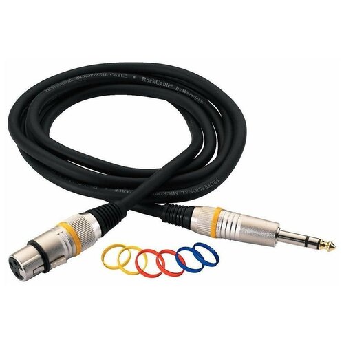 Rockcable RCL 30383 D7 F BA Кабель балансный XLR (F) - джек стерео, 3 м. rockcable rcl 30309 d7 микрофонный кабель xlr m xlr f 9 м