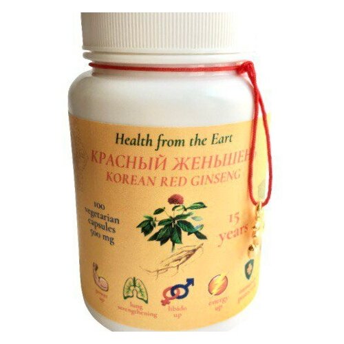 Красный Корейский Женьшень 15 лет / Korean Red Ginseng 15 years / Solnechnyi Shiva Superfood (300 капсул по 500 мг) Здоровье, Молодость, Красота!