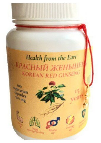 Красный Корейский Женьшень 15 лет / Korean Red Ginseng 15 years / Solnechnyi Shiva Superfood (300 капсул по 500 мг) Здоровье, Молодость, Красота!