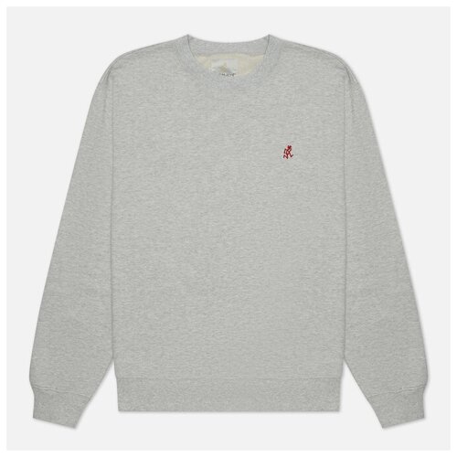 фото Мужская толстовка gramicci one point crew neck серый , размер l