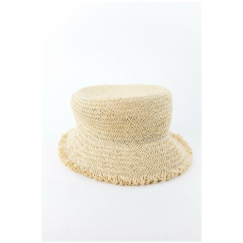 Соломенная шляпа Carolon мягкая с бахромой, 56/59 размер