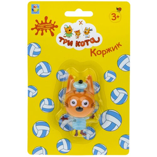 Игрушка 1toy Три кота Коржик, 6.5 см, подвижные ножки и ручки Т17173