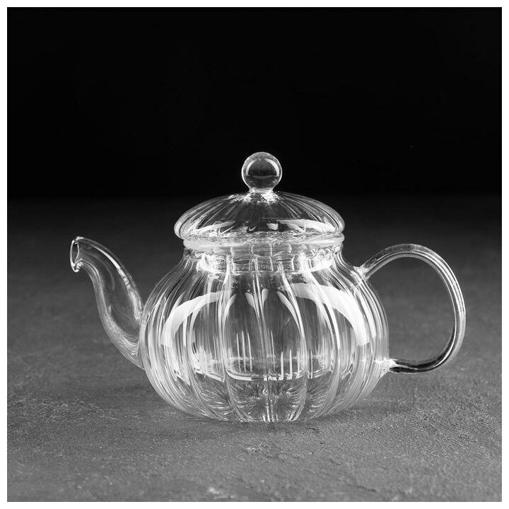 Чайник заварочный Доляна "Диана", 400 мл, стеклянное сито