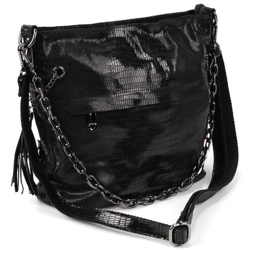 Сумка женская из натуральной кожи черный