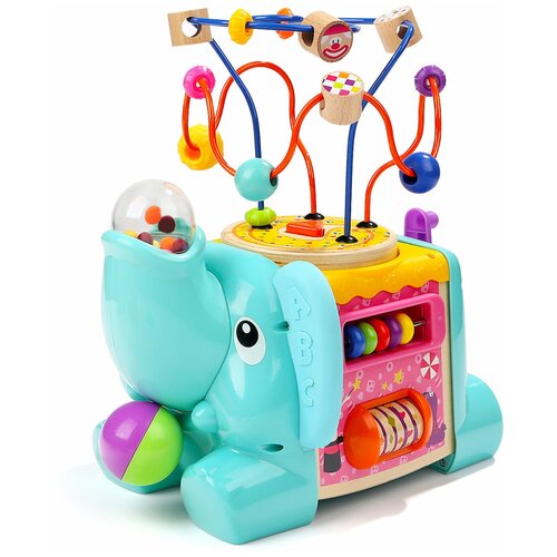 Бизиборд TOPBRIGHT Многофункциональный куб Слон 5 в 1