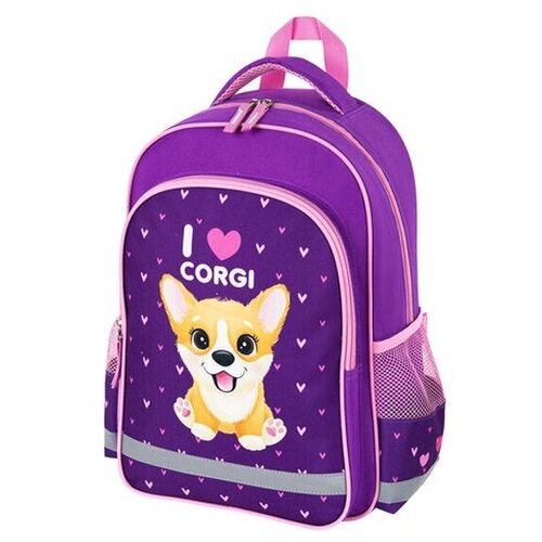 фото Рюкзак пифагор school для начальной школы, «i love corgi», 38×28×14 см