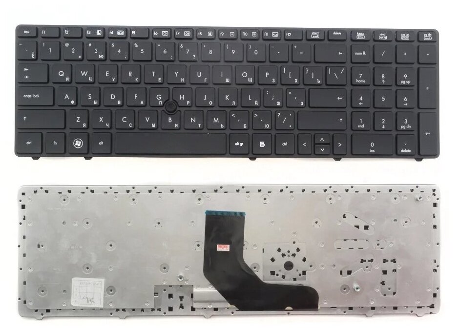 Клавиатура для ноутбука HP 550125P00-035-G черная со стиком 1610₽