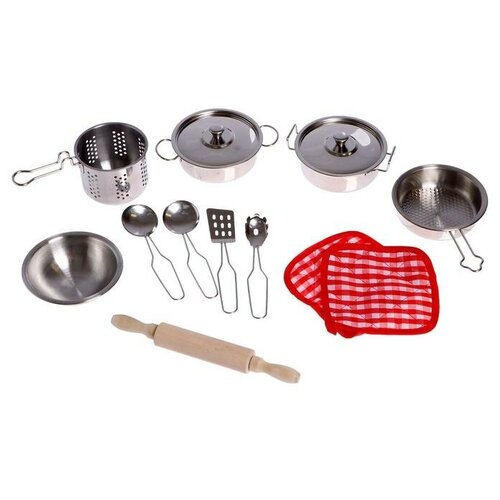 Набор металлической посуды «Готовим ужин» набор металлической посуды готовим ужин 11 предметов