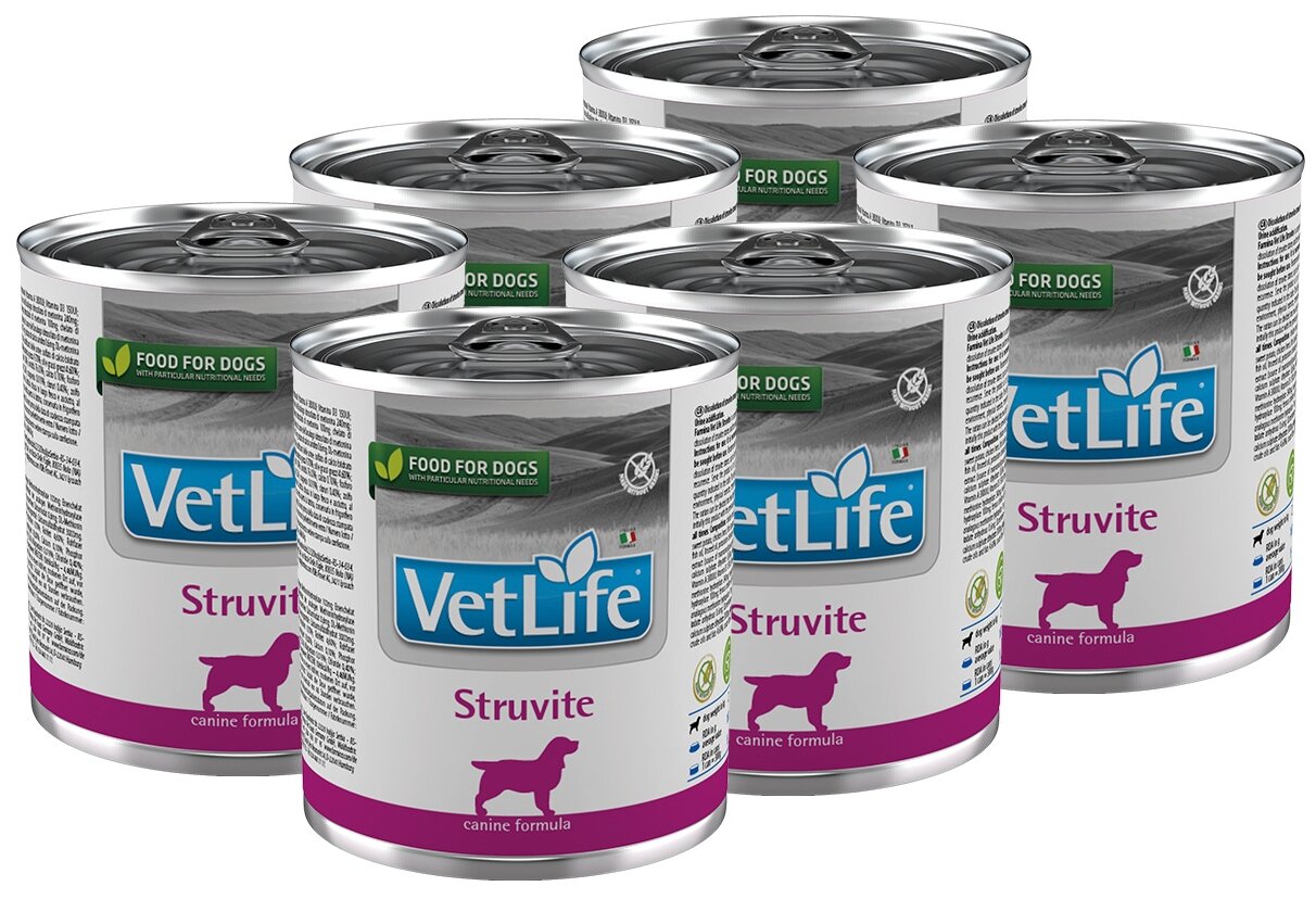 Консервы для собак Farmina Vet Life Struvite 300г х 6шт