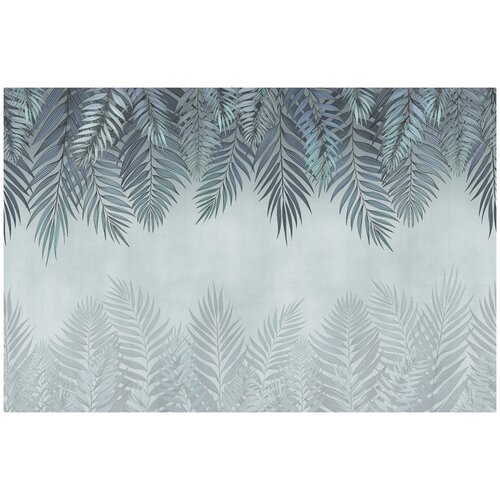Фотообои Уютная стена Тропические ажурные листья 410х270 см Бесшовные Премиум (единым полотном)