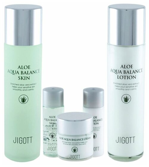 Набор для лица с экстрактом алоэ Jigott Aloe Aqua Balance Skin Care 3Set