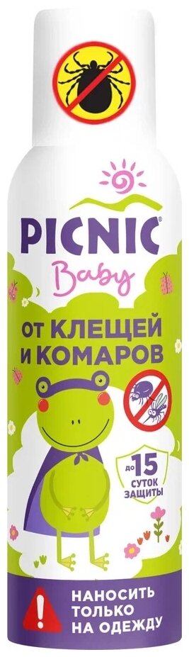 Аэрозоль Picnic Baby от клещей и комаров