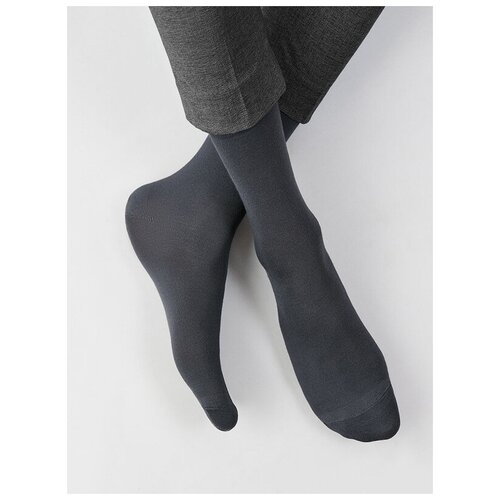 фото Мужские носки omsa, 1 пара, 3 уп., классические, размер 39-41, серый