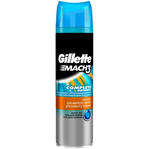 Гель для бритья Mach3 Complete Defense Smooth Gillette, 200 мл