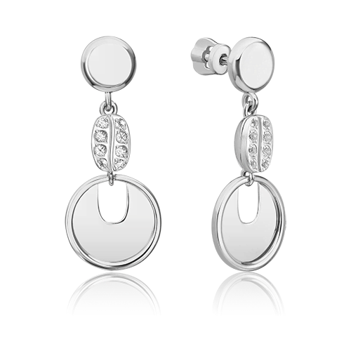 PLATINA jewelry Серьги из белого золота c топазами 02-4907-00-201-1120