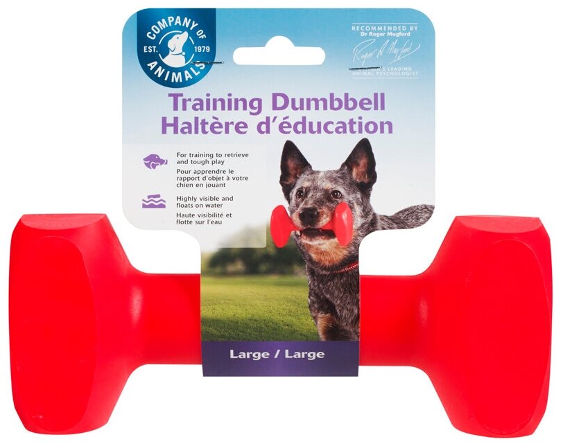 Игрушка для собак гантель Company of Animals "Training Dumbbell", красная, нейлон (Великобритания) - фотография № 2