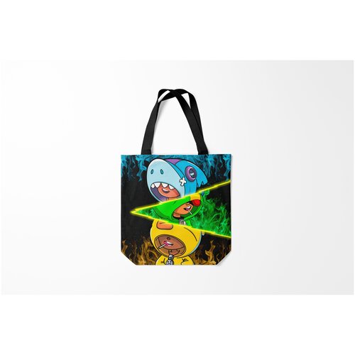 фото Сумка-шоппер / 40х40 см / геймерам / brawl stars leon trio burnettie