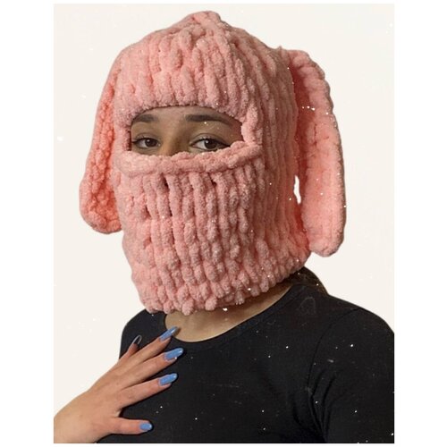 фото Балаклава с ушами/вязанная балаклава/шапка с ушами/вязаная балаклава с ушами time for clothes