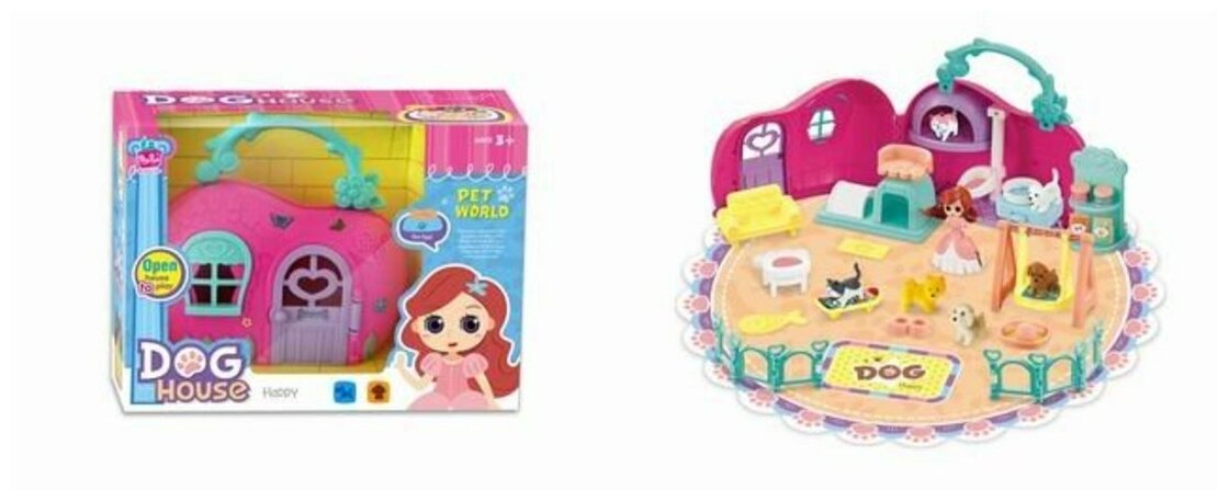 Игровой набор "Домик", в комплекте предметов 21шт. + наклейка Shantoy Gepai Y24591002