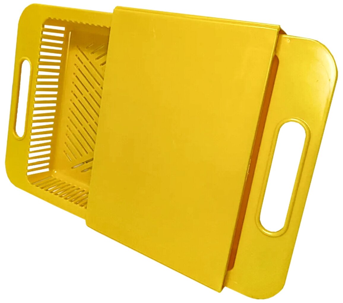 Пластиковая разделочная доска/Набор разделочных досок/Пластиковая кухонная доска/Разделочная доска для кухни/Разделочная доска на мойку36х24см(жёлтая)