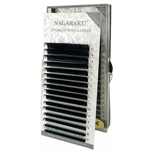 Купить Ресницы Nagaraku черные, 16 линий микс N/0.07/7-15 мм, искусственное волокно