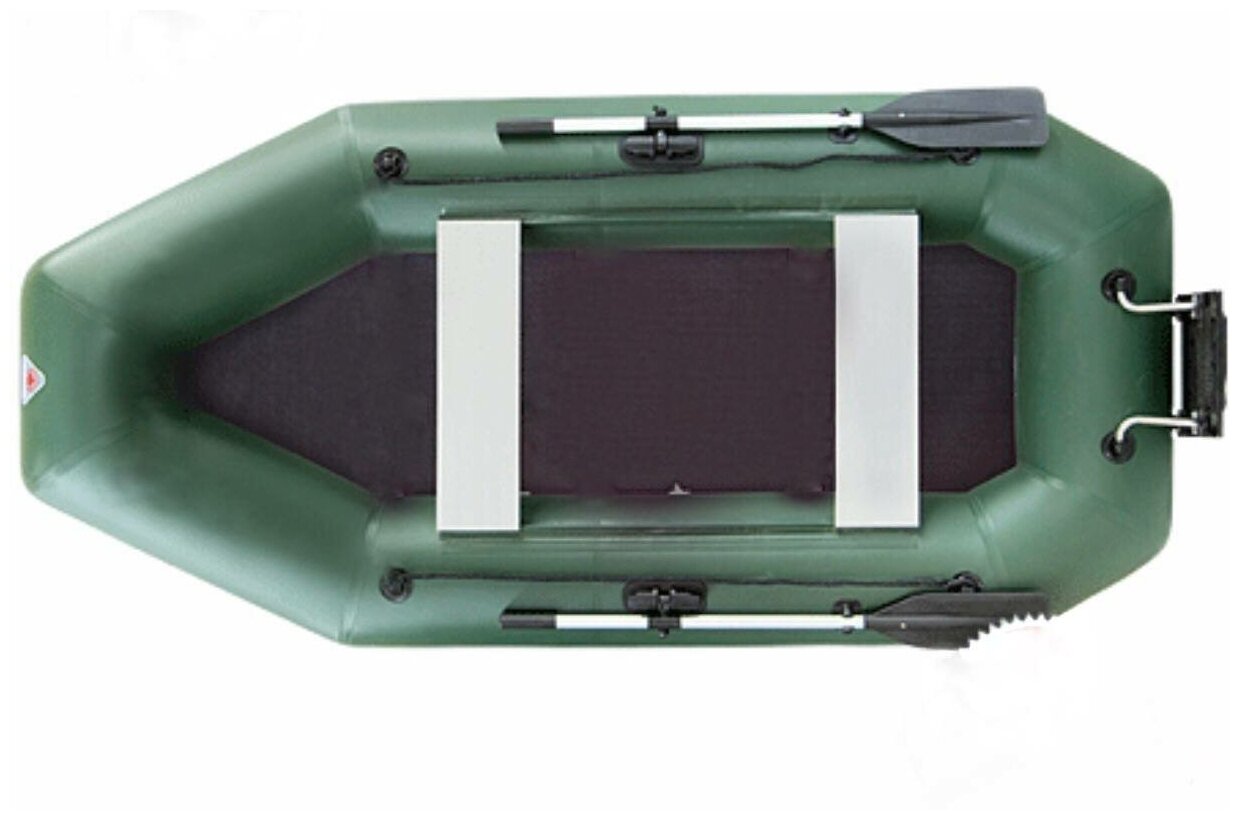 Надувная гребная лодка ПВХ YUKONA 300 GT под мотор, зеленая