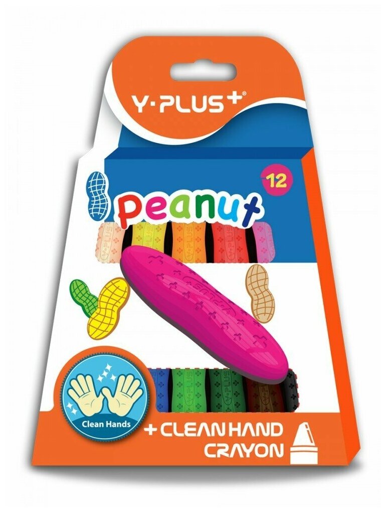 Восковые мелки Y-Plus Peanut 12 цветов