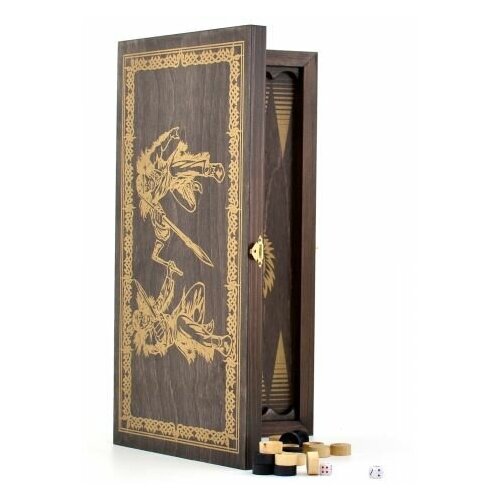 Gamestil Нарды малые «Индейцы» венге, рисунок золото