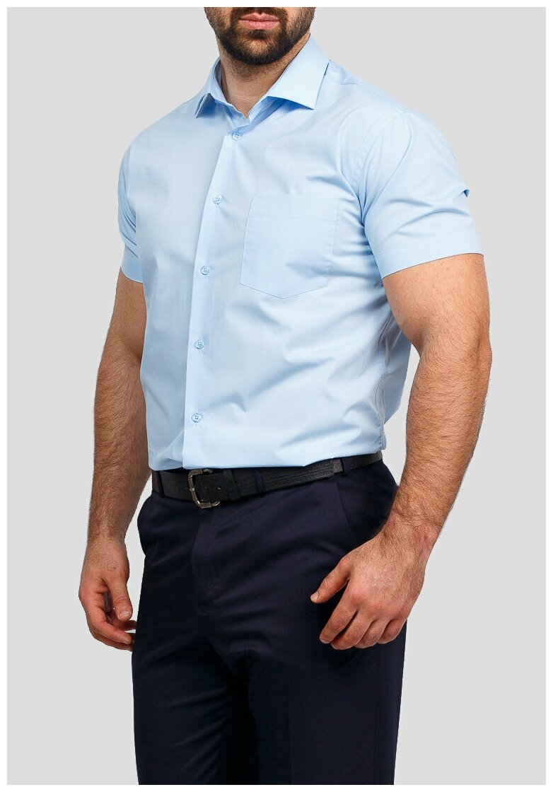 Рубашка мужская короткий рукав GREG 220/109/NBL/Z 