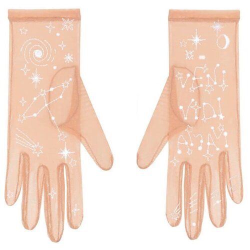 фото Перчатки glove.me "veni, vidi, amavi", бежевые