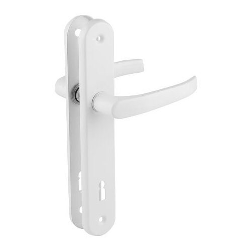 Ручка дверная LENOX 90WK на длинной планке (белая) (1200031888083) (gamar)