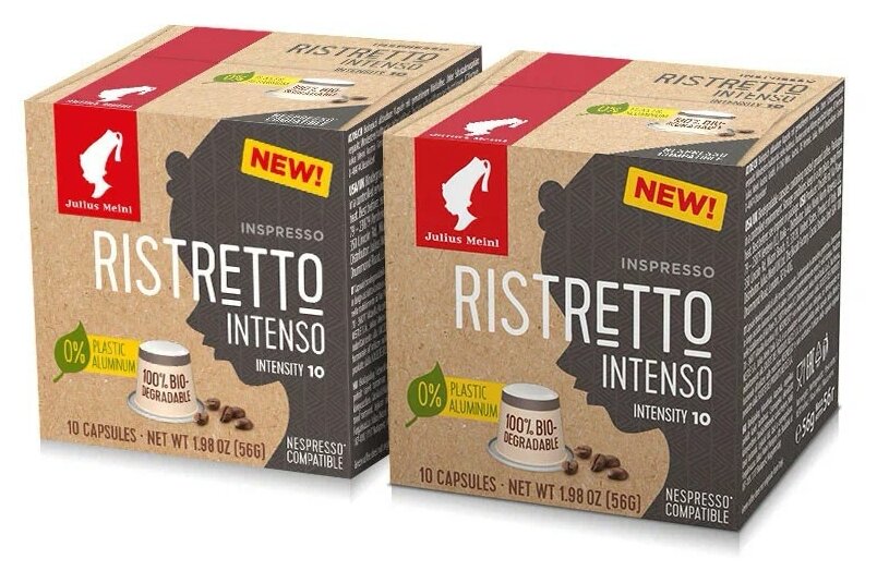 Кофе в капсулах Julius Meinl Inspresso Ristretto Intenso (Ристретто Интенсо), стандарта Nespresso, 2x10шт - фотография № 1