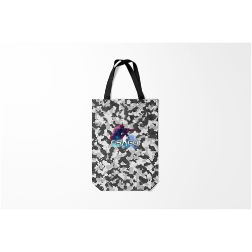 фото Сумка-шоппер / 31х42 см / геймерам / counter strike хэдшoт cs go камуфляж burnettie