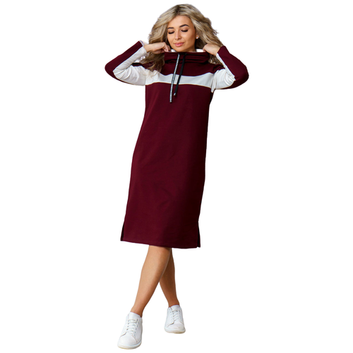 Платье NSD-STYLE, размер 52, фиолетовый джемпер vay длинный рукав полуприлегающий силуэт трикотаж вязаный размер 52 красный