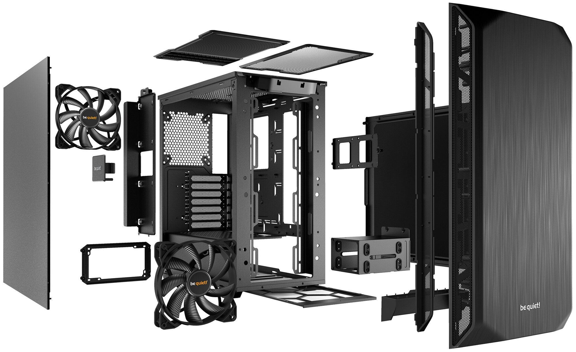 Корпус ATX Be quiet! BG036 без БП / 2х Pure Wings 2 140mm / 2xUSB 3.0 / audio - фото №9