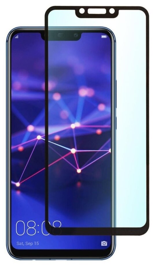 3D/5D защитное стекло MyPads для Huawei Mate 20 Lite с закругленными изогнутыми краями которое полностью закрывает экран / дисплей по краям с оле.