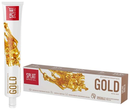 Зубная паста SPLAT Special Gold, золото, 75 мл, 110 г