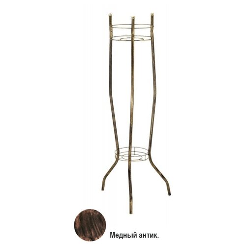 Подставка для цветов напольная металлическая 2 секции, медный антик, Kapelanczyk.