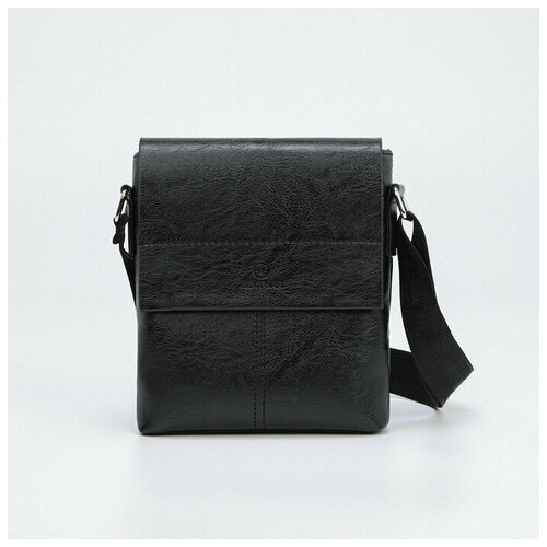 фото Textura планшет мужской, отдел на молнии, наружный карман, длинный ремень, цвет чёрный