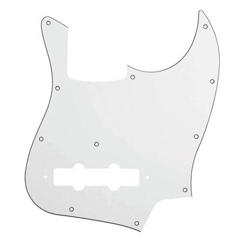 JB-W3P Защитная накладка для бас-гитары, белая, 3 слоя, Hosco панель pickguard hosco для бас гитары jb однослойная черная jb b1p