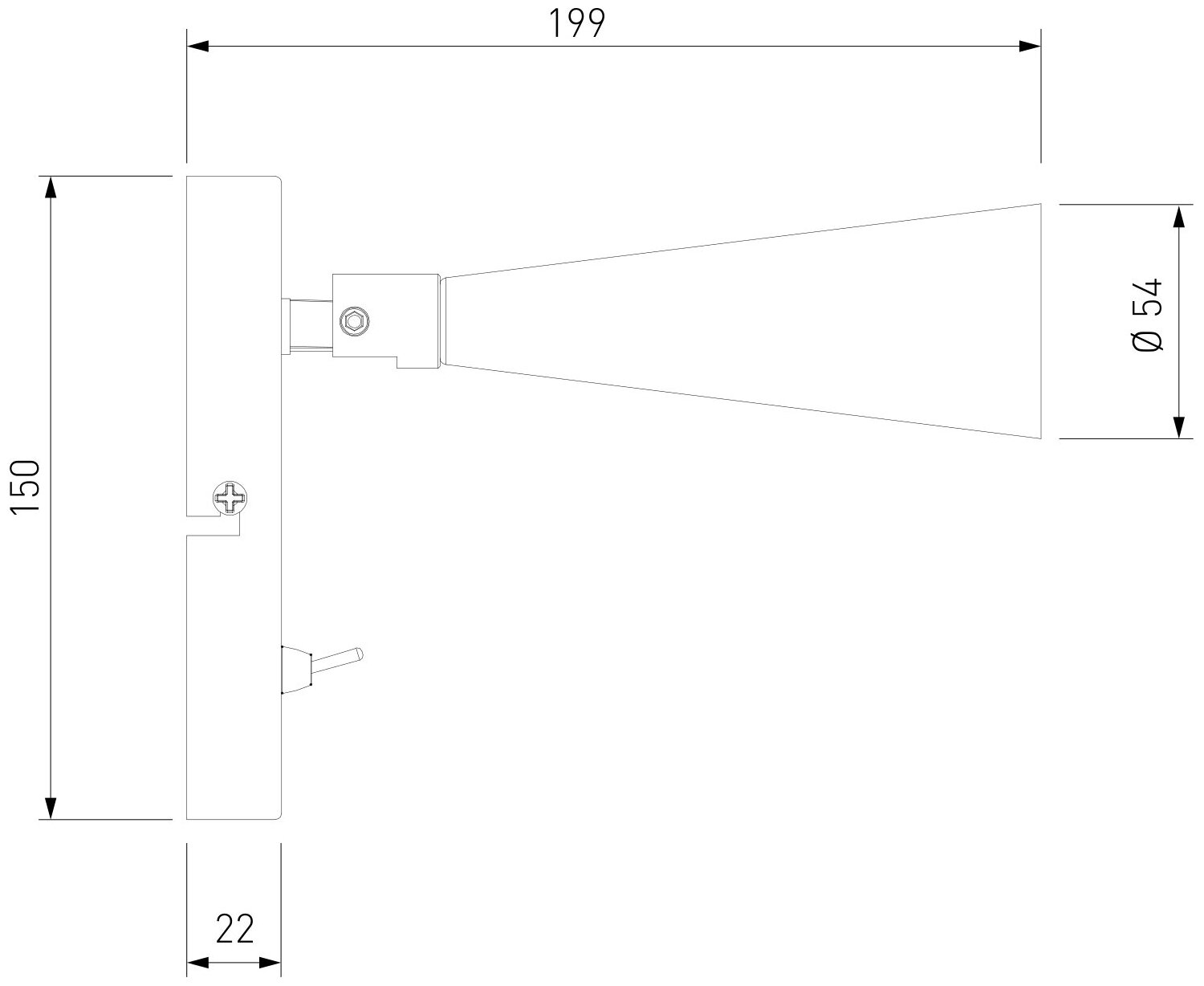 Настенный светильник Elektrostandard Horn GU10 SW чёрный MRL 1010 - фото №2