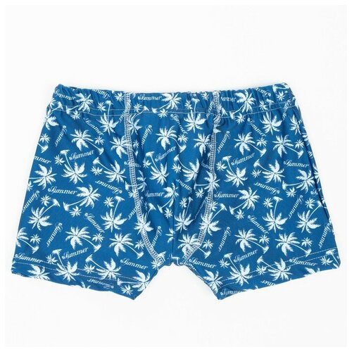 фото Плавки для мальчика, цвет т.синий/пальмы, рост 128 см rusexpress