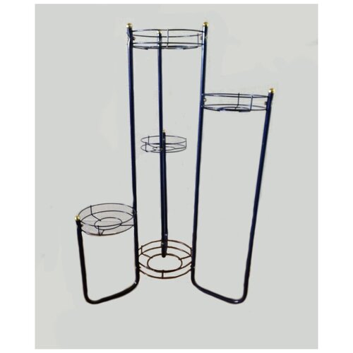 Подставка металлическая для цветов напольная 5 секций, цвет сапфир, Kapelanczyk.