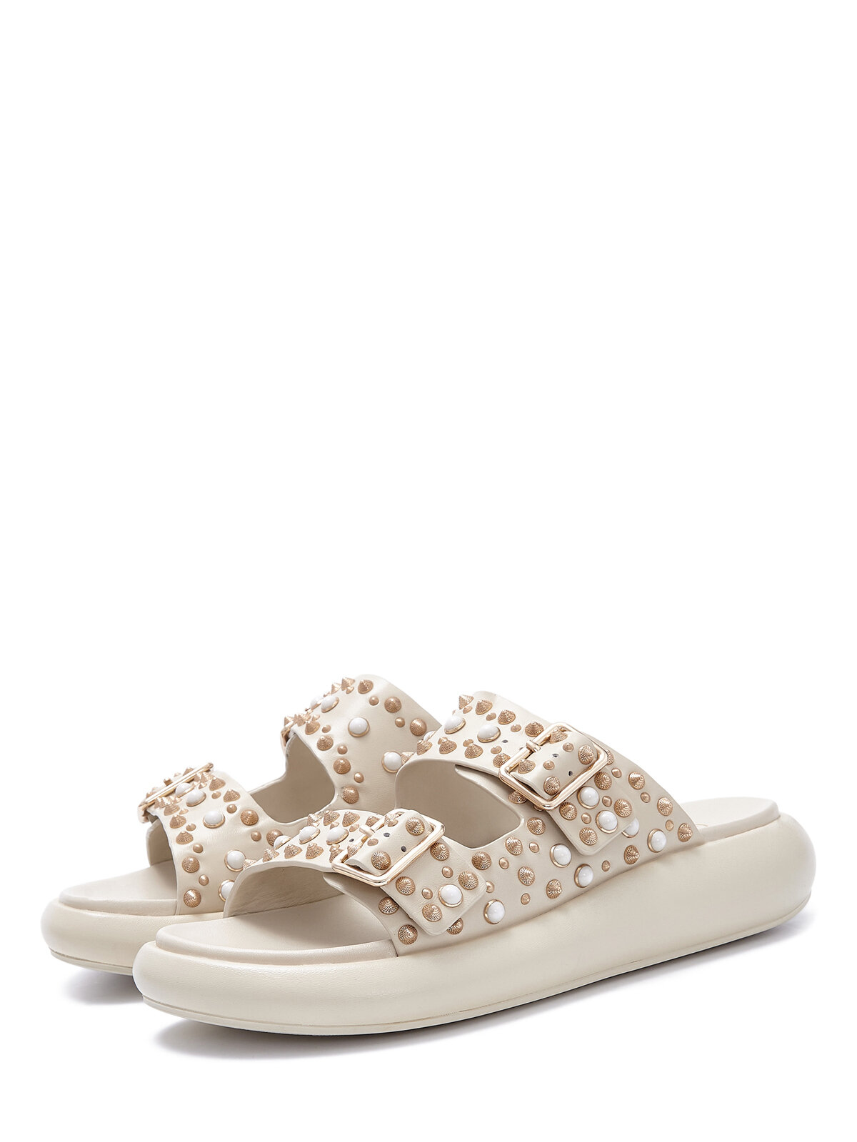 Сабо ASH VIKING, размер 39, молочный/золотой — фото 1